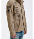 Safari jacket with patches