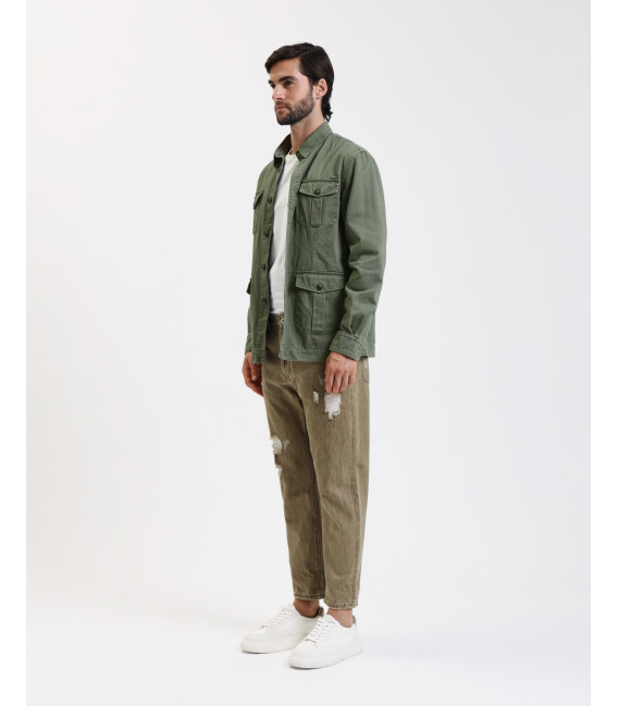 Overshirt in cotone