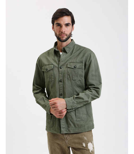 Overshirt in cotone