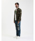 Overshirt camouflage con patchwork