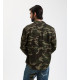 Overshirt camouflage con patchwork