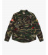 Overshirt camouflage con patchwork