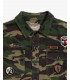 Overshirt camouflage con patchwork