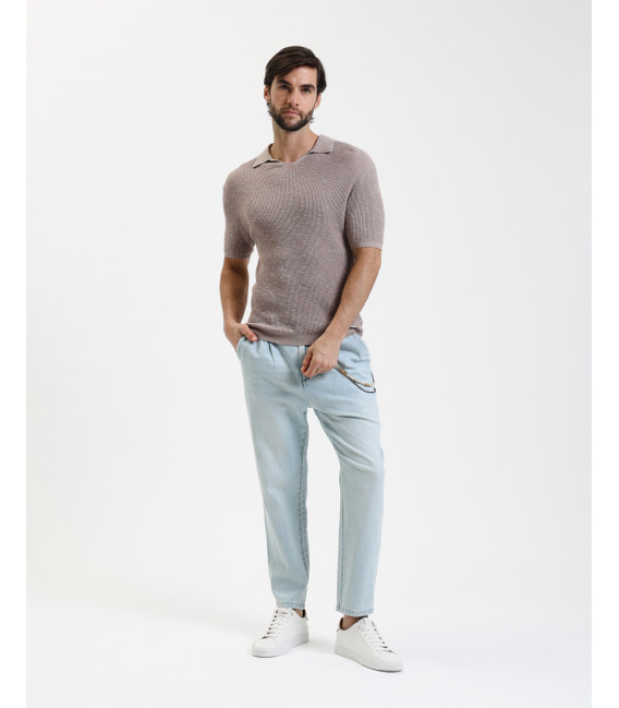 JONAS carrot fit jeans with elastic waist