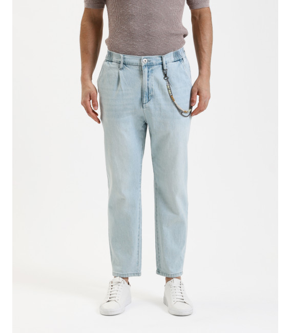 JONAS carrot fit jeans with elastic waist