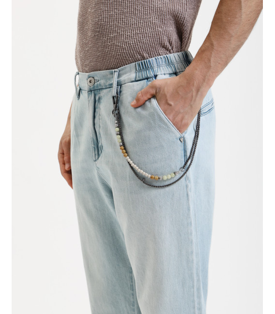 JONAS carrot fit jeans with elastic waist