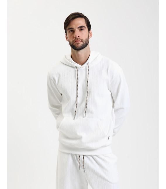 Textured hoodie