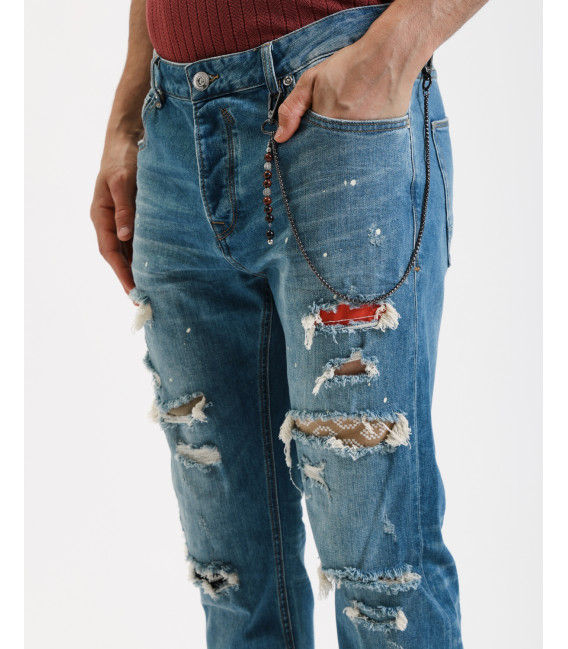 Jeans BRUCE regular fit con rotture e riparazioni
