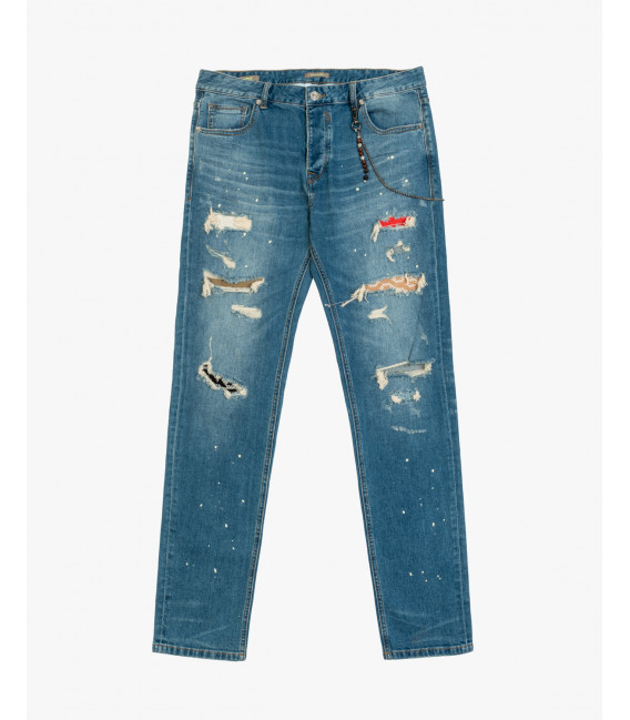 Jeans BRUCE regular fit con rotture e riparazioni