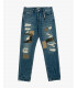 Jeans GRANT carrot fit con patch e rotture