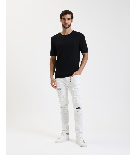KEVIN skinny fit jeans with patches and rips