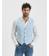 Gilet con bottoni in fantasia