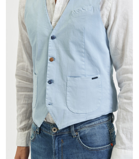 Gilet con bottoni in fantasia
