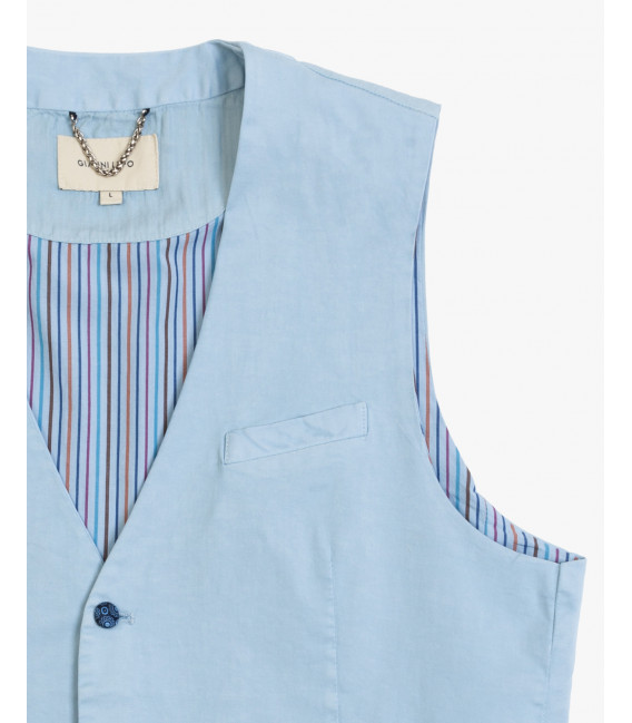 Gilet con bottoni in fantasia