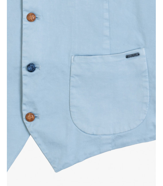 Gilet con bottoni in fantasia
