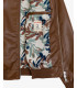 Faux-leather bomber jacket