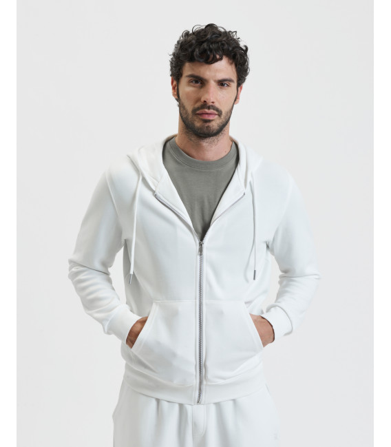 Felpa con zip e cappuccio