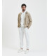 Faux-suede bomber jacket
