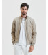 Faux-suede bomber jacket