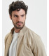 Faux-suede bomber jacket