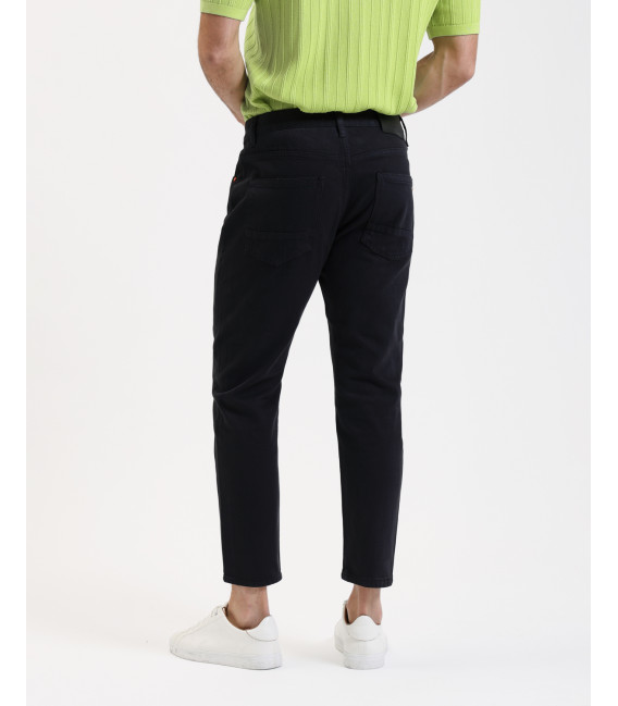 Pantaloni 5 tasche COOPER carrot cropped fit con tagli asimettrici