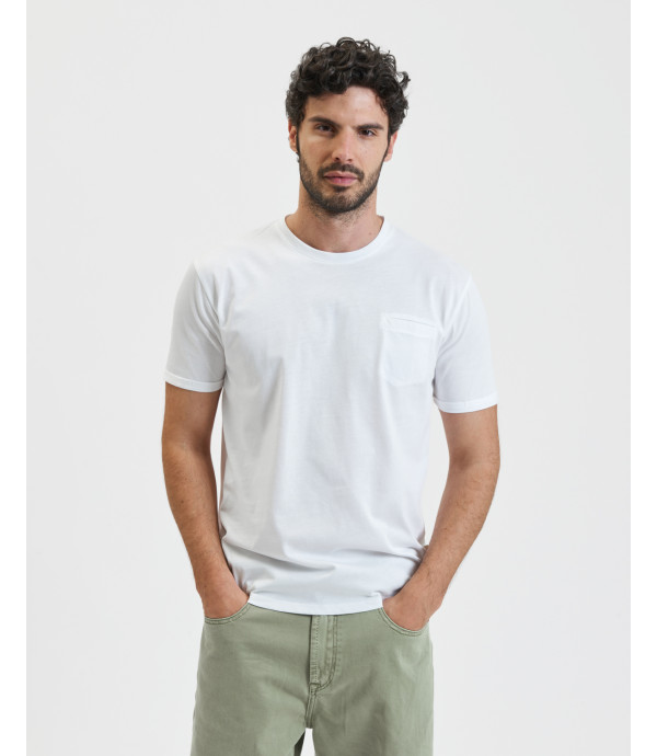 Extra-fine cotton t-shirt with pocket