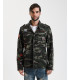 Camouflage safari jacket with patches