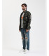 Camouflage safari jacket with patches