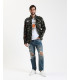 Camouflage safari jacket with patches