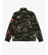 Camouflage safari jacket with patches