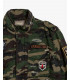 Camouflage safari jacket with patches