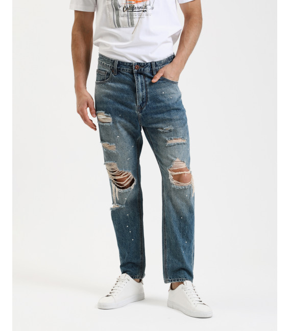 Jeans GRANT carrot fit con strappi