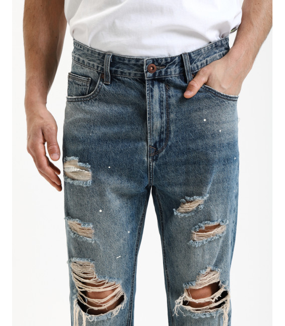 Jeans GRANT carrot fit con strappi