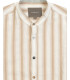 Mandarin collar shirt with stripes