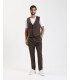4 buttons striped waistcoat