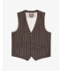 4 buttons striped waistcoat