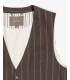 4 buttons striped waistcoat