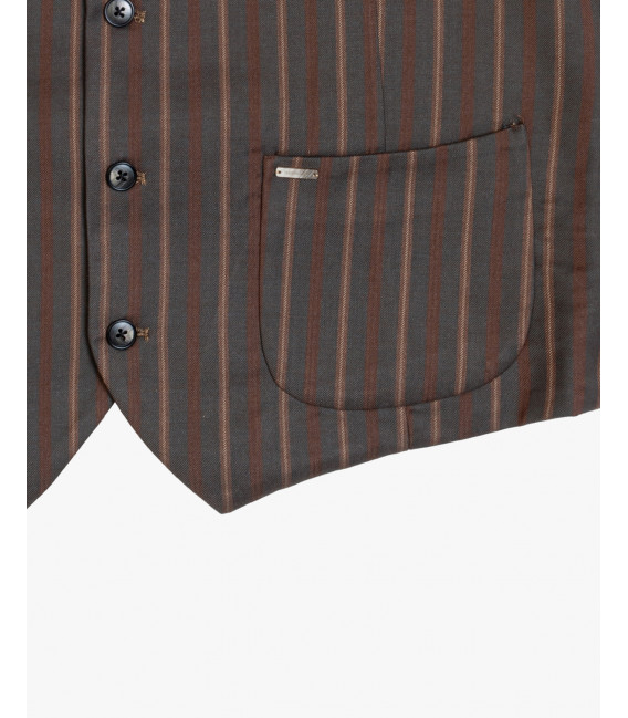 4 buttons striped waistcoat