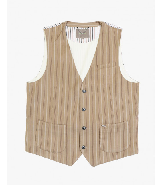 4 buttons striped waistcoat