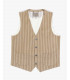 4 buttons striped waistcoat