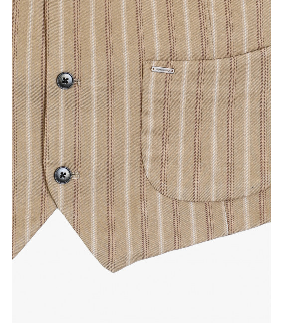 4 buttons striped waistcoat