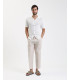 Wide leg trousers with flat front crease