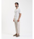 Wide leg trousers with flat front crease