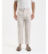 Wide leg trousers with flat front crease