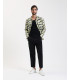 Wide leg trousers with flat front crease