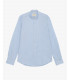Stretch cotton mandarin collar shirt