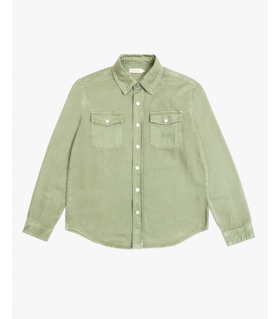 Overshirt denim con tasche