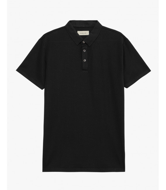 Athleisure polo shirt with 3D pattern