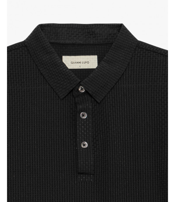 Polo athleisure con motivo 3D