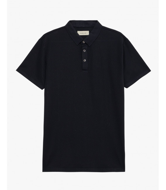 Athleisure polo shirt with 3D pattern